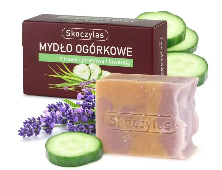 Mydło ogórkowe z trawą cytrynową i lawendą - 100 g